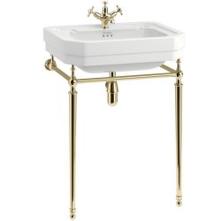 Burlington Victorian 610mm One Tap Hole Basin Gold Washstand