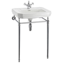 Burlington Victorian 610mm One Tap Hole Basin Chrome Washstand