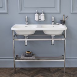 Burlington Natural Stone 1000mm Rectangular Double Basin and Washstand