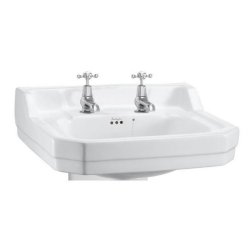 Burlington Edwardian 560mm Blue Cloakroom Vanity Unit with Basin Two Tap Hole Basin
