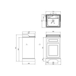 Burlington Classic 500mm Matt White Cloakroom Vanity Unit with Basin Burlington Classic 500mm Matt White Square Cloakroom Vanity Unit Dimensions