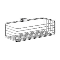 Smedbo Sideline Chrome Shower Riser Rail Shower Basket
