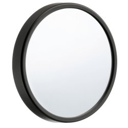Smedbo Outline Lite 90mm Black Makeup Mirror with Suction Cups