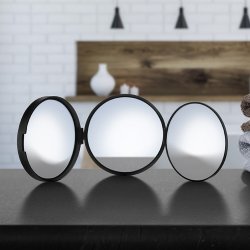 Smedbo Outline Lite 100mm Black Travel Mirror