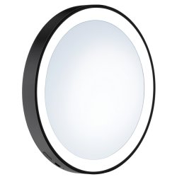 Smedbo Outline Lite 130mm Black LED Makeup Mirror with Suction Cups