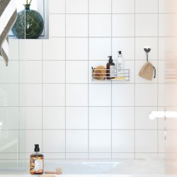 Smedbo Beslagsboden Chrome Self Adhesive Shower Basket
