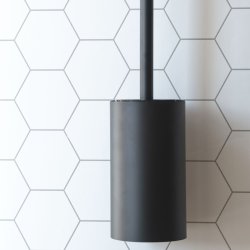 Smedbo Beslagsboden Black Self Adhesive Toilet Brush and Holder