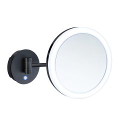 Smedbo Outline 200mm Black Wall Mounted LED Mirror