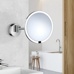 Smedbo Outline 215mm Chrome Wired Wall Mounted LED Mirror