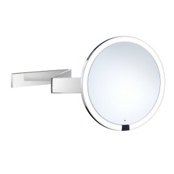 Smedbo Outline 200mm Chrome Wall Mounted LED Circular Mirror