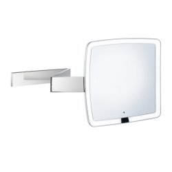 Smedbo Outline 200mm Chrome Wall Mounted LED Square Mirror