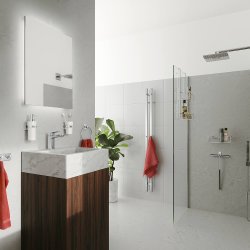 Smedbo Dry Polished Stainless Steel Electrical Double Vertical Towel Warmer