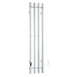 Smedbo Dry Polished Stainless Steel Electrical Quadruple Vertical Towel Warmer