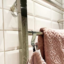 Smedbo Dry Chrome Towel Warmer Single Hook Pair
