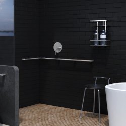 Smedbo Living Concept Chrome Corner Grab Bar