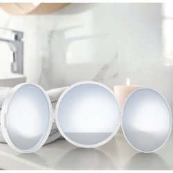 Smedbo Outline Lite 130mm White Travel Mirror