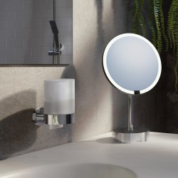 Smedbo Home Polished Chrome Holder with Soap Dispenser