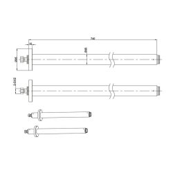 Burlington Riviera Chrome Stand Pipes