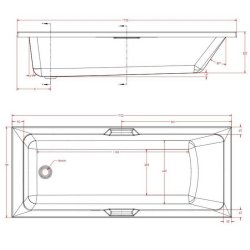 Beaufort Portland SE 1700 x 700mm 5mm Twin Grip Low Level Bath