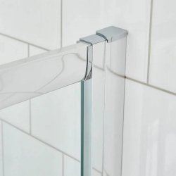 Nuie Ella 1200 x 800mm Chrome Framed Offset Quadrant Shower Enclosure Lifestyle
