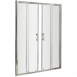 Nuie Pacific Chrome 1400mm Double Sliding Shower Door