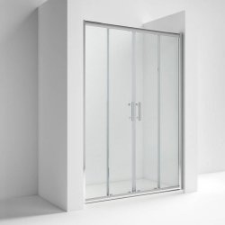 Nuie Pacific Chrome 1400mm Double Sliding Shower Door