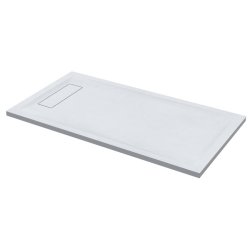 Roman Infinity 1600 x 800mm White Slate Rectangular Shower Tray
