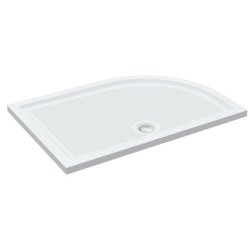 Roman Anti Slip 1200 x 900mm LH White Offset Quadrant Shower Tray
