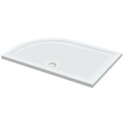 Roman Anti Slip 1200 x 900mm RH White Offset Quadrant Shower Tray