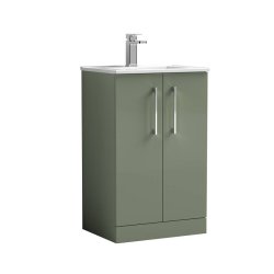 Nuie Arno Green 500mm Floor Standing 2 Door Vanity Unit (ARN801A)
