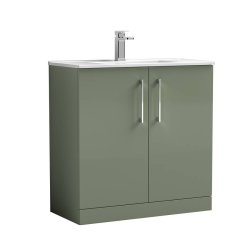 Nuie Arno Green 800mm Floor Standing 2 Door Vanity Unit (ARN805A)