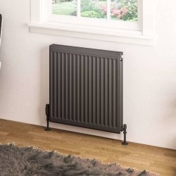 Eastbrook 600 x 600mm Anthracite Type 11 Compact Panel Radiator