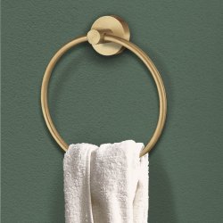 Smedbo Home Brushed Brass Towel Ring
