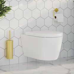 Smedbo Home Brushed Brass Toilet Roll Holder