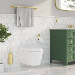 Smedbo Home Brushed Brass Toilet Brush