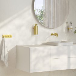 Smedbo Home Brushed Brass Quadruple Towel Hook