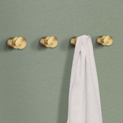 Smedbo Home Brushed Brass Multi-Purpose Hook Pair