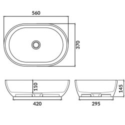 Scudo Neo Matt White Countertop Basin