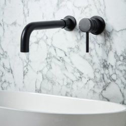 Scudo Core Black Wall Mounted Basin Mixer