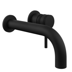 Scudo Core Black Wall Mounted Basin Mixer