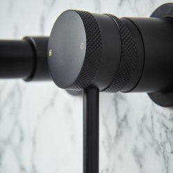 Scudo Core Black Wall Mounted Basin Mixer