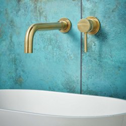Scudo Core Brass Wall Mounted Basin Mixer