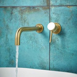 Scudo Core Brass Wall Mounted Basin Mixer
