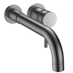 Scudo Core Gunmetal Wall Mounted Basin Mixer
