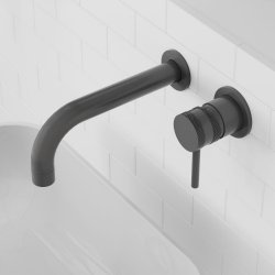 Scudo Core Gunmetal Wall Mounted Basin Mixer