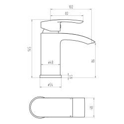 Scudo Belini Chrome Mono Basin Mixer with Push Waste