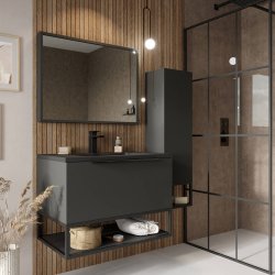 Scudo Ambience 800 x 600mm Matt Grey Mirror