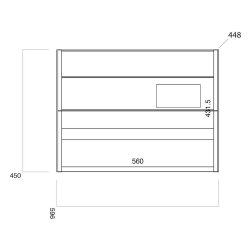 Scudo Bella 600mm Gloss White Wall Mounted Vanity Unit and Basin