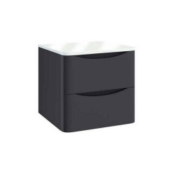 Scudo Bella 500mm Matt Grey Wall Mounted Vanity Unit and Countertop