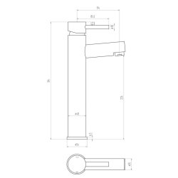 Scudo Premier Chrome Tall Mono Basin Mixer